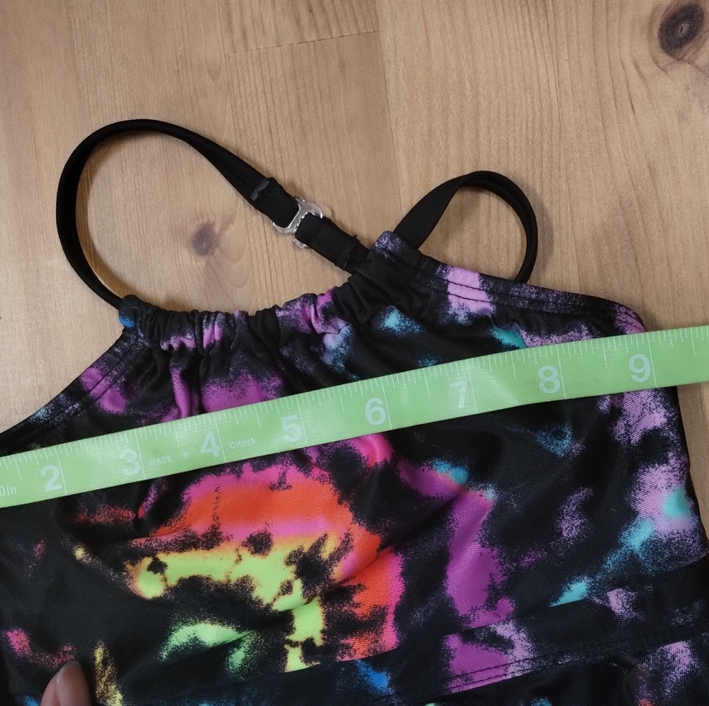 WONDER NATION GIRLS SIZE XS/XCH ( 4-5)TANKINI TOP SWIMSUIT HALTER STYLE spiral - Picture 8 of 10